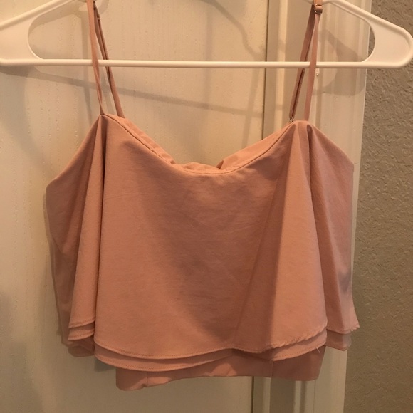 NWT Pale pink ruffle crop top - Picture 5 of 5